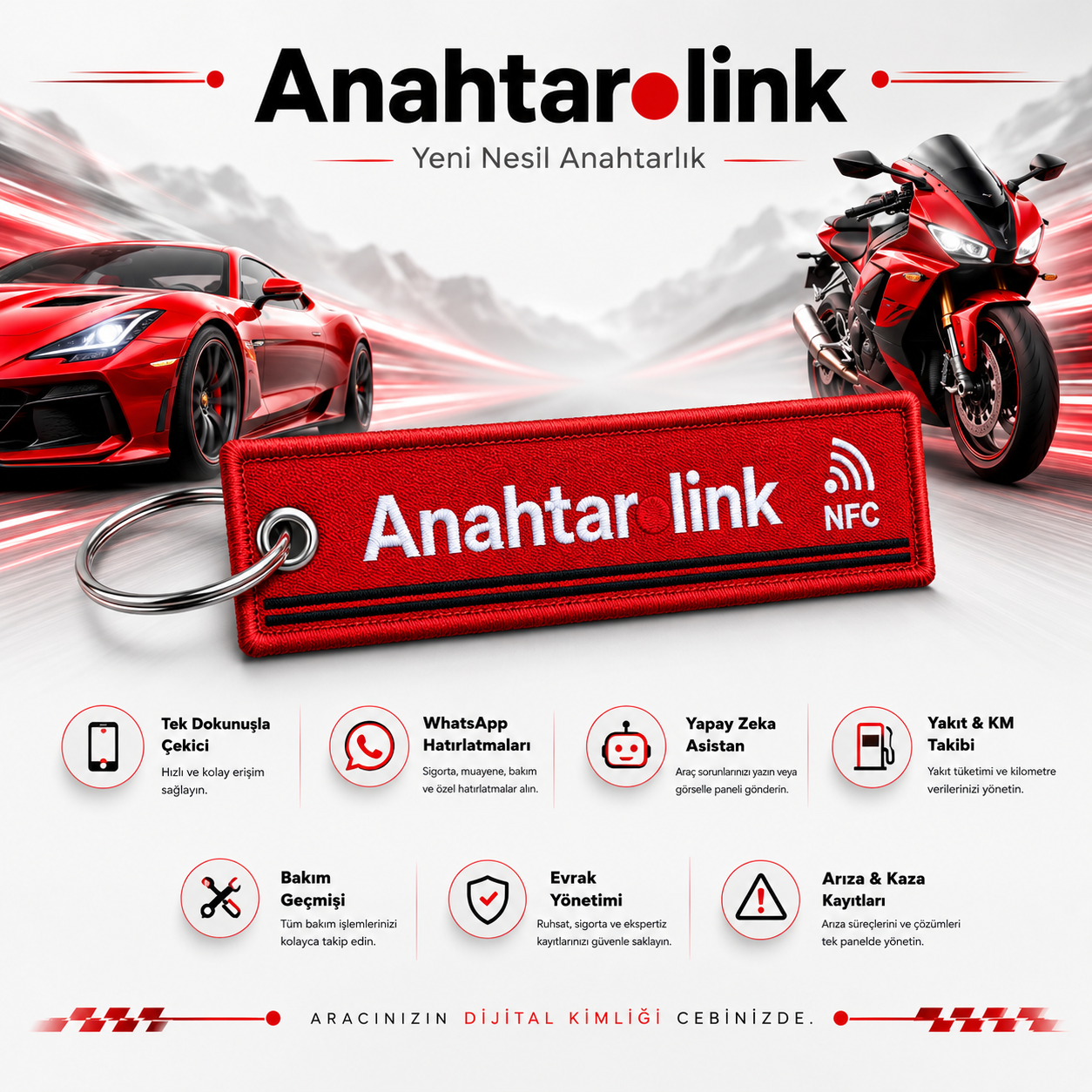 NFC Araba Anahtarlığı