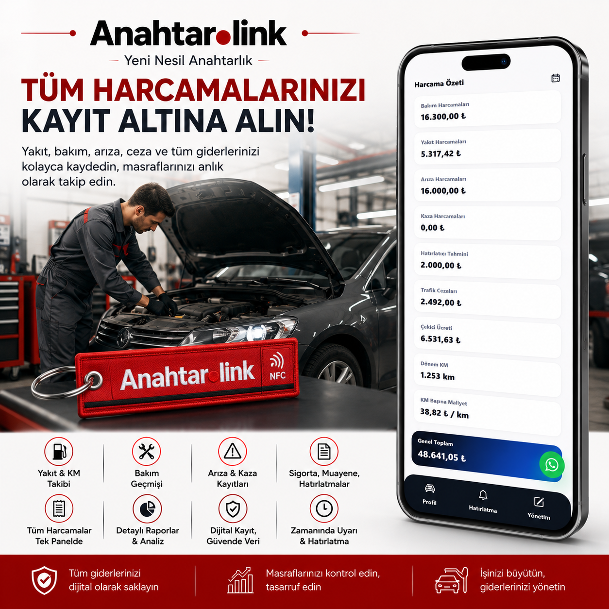 NFC Araba Anahtarlığı